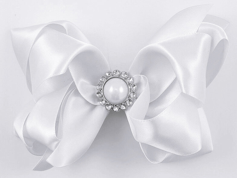 Hair Bow - White