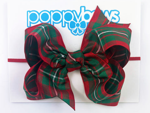 MacGregor tartan Christmas plaid baby headband