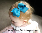Raspberry Rose Pink Loopy Hair Bow