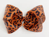 leopard cheetah hair bow for girls