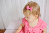 Pink Glitter 2 inch Baby Girls Hair Bow