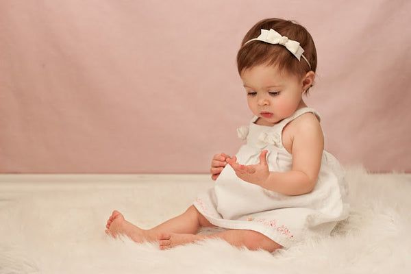 Ivory christening hot sale headband