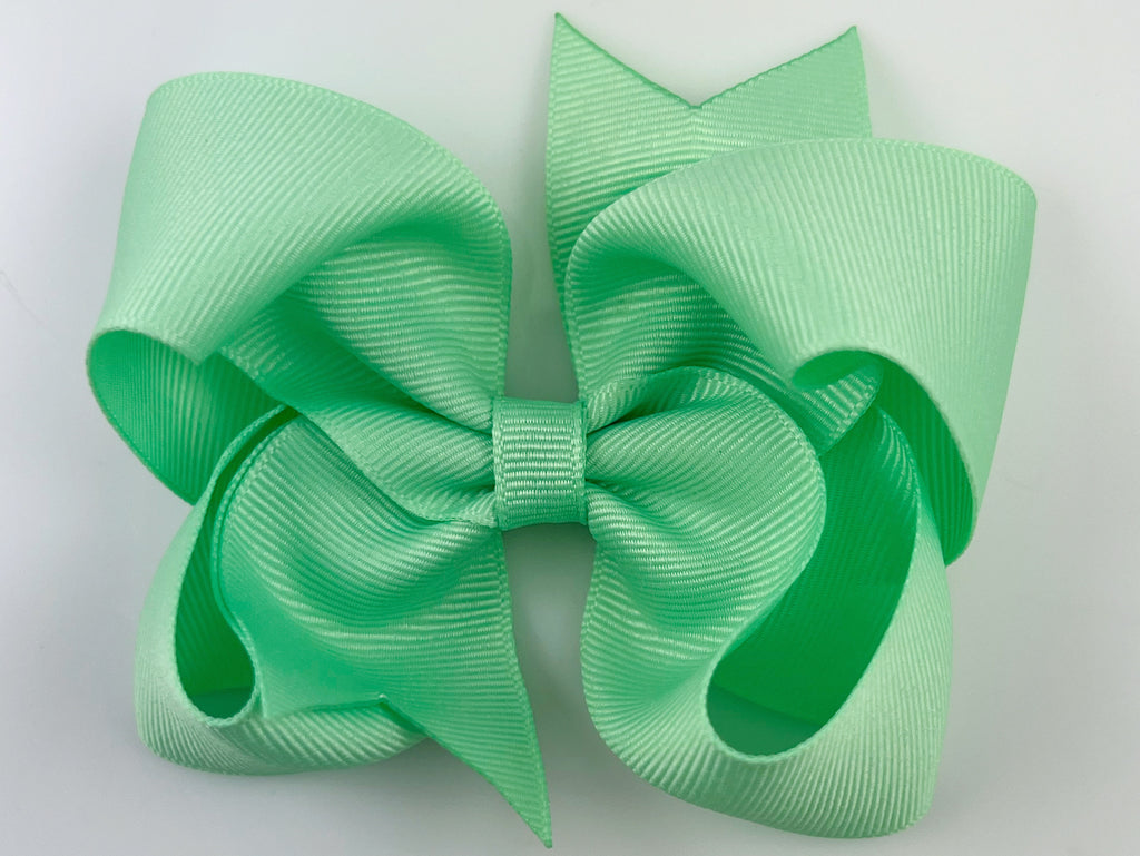 Green Hair Bow for Girls in Mint